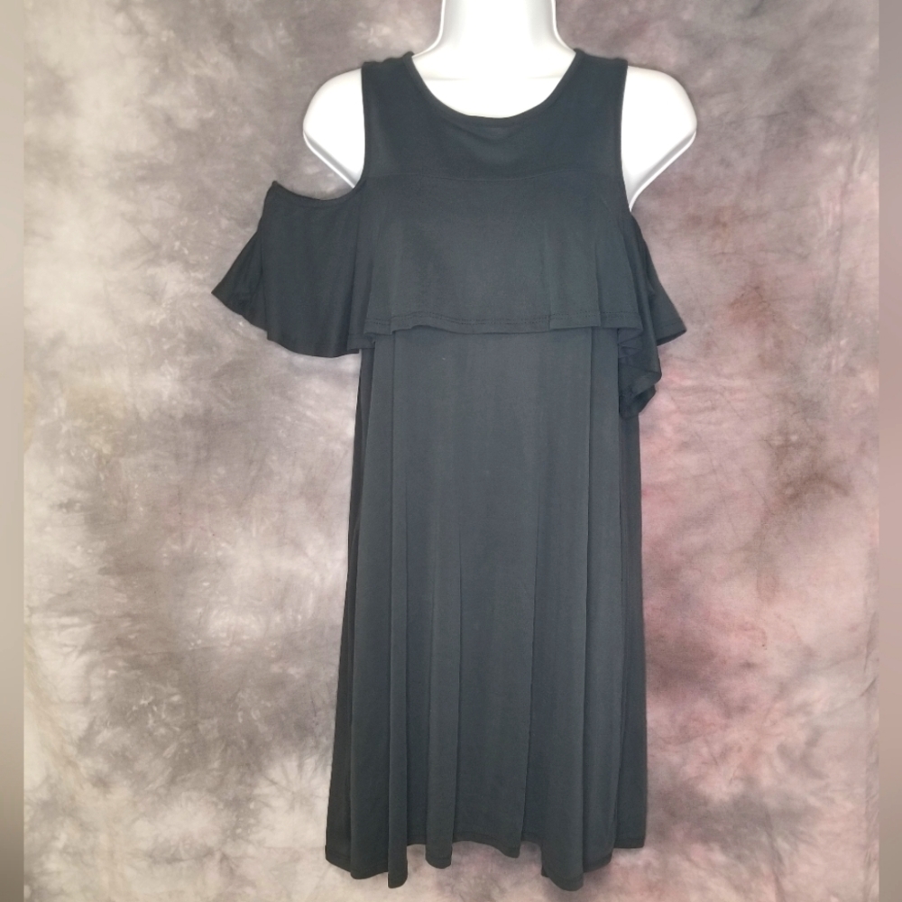 Agnes & Dora Small Cold Shoulder Black  Dress/Tunic